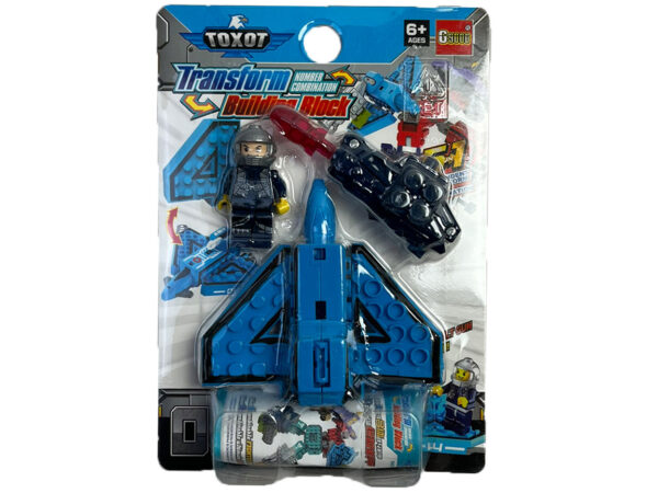 Transform Building Block – 4-es szám figura (kék)