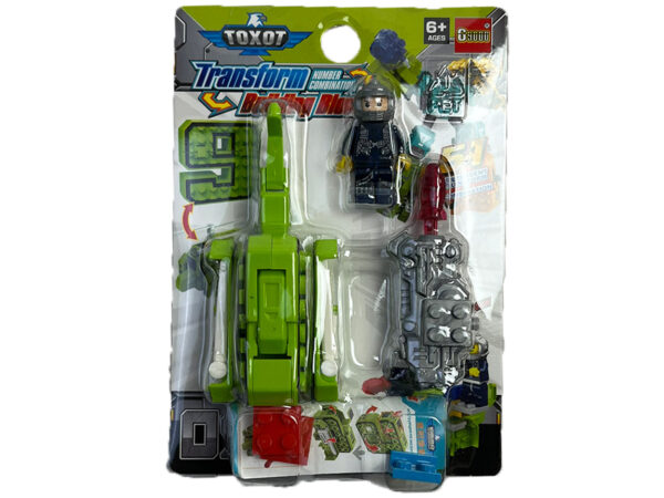 Transform Building Block – 9-es szám figura (zöld)