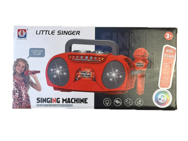 Mini karaoke rádió piros színben