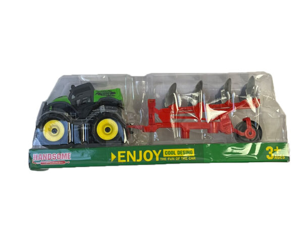 Játék traktor eke kiegészítővel