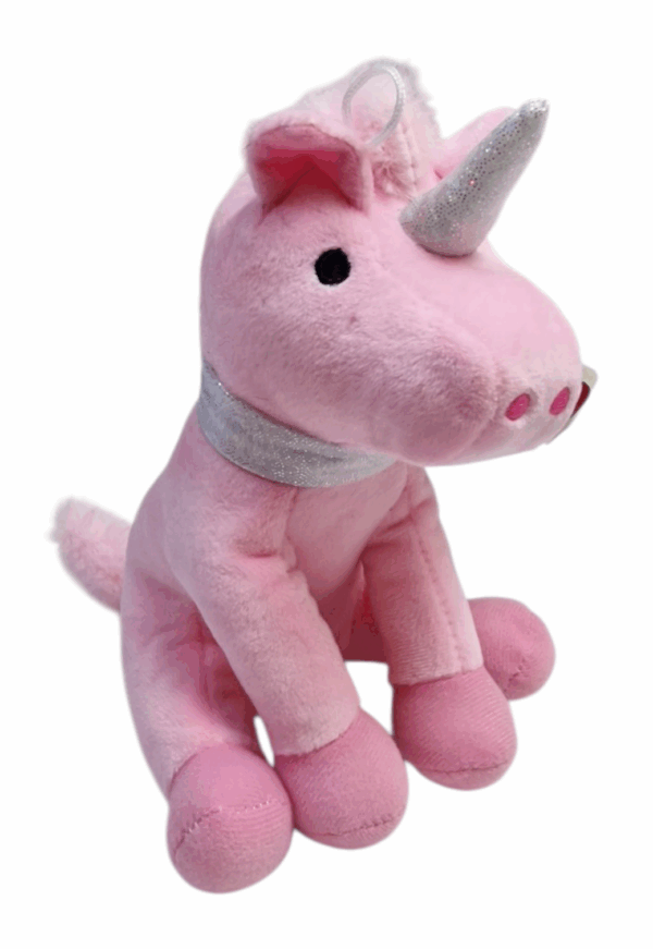 Mini rózsaszín plüss unikornis
